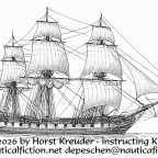 Testillustration einer Fregatte